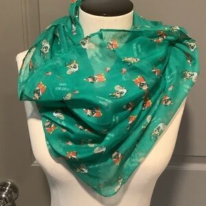 Festive Pug and Corgi Christmas Green Infinity Scarf. Good used condition.